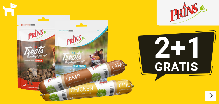 Prins Treats en nature care worsten 2+1 gratis DOG